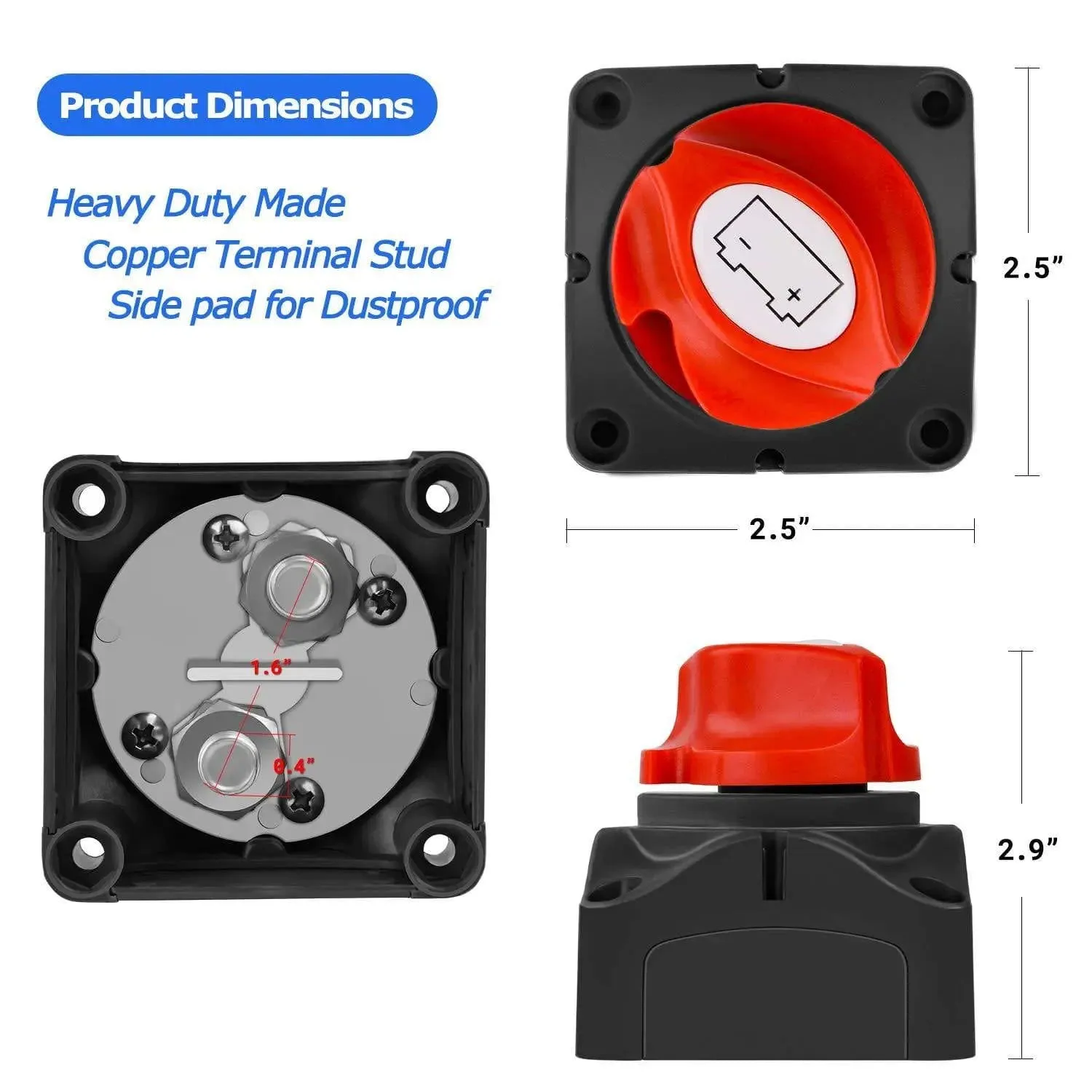 12V-48V DC Battery Disconnect Switch