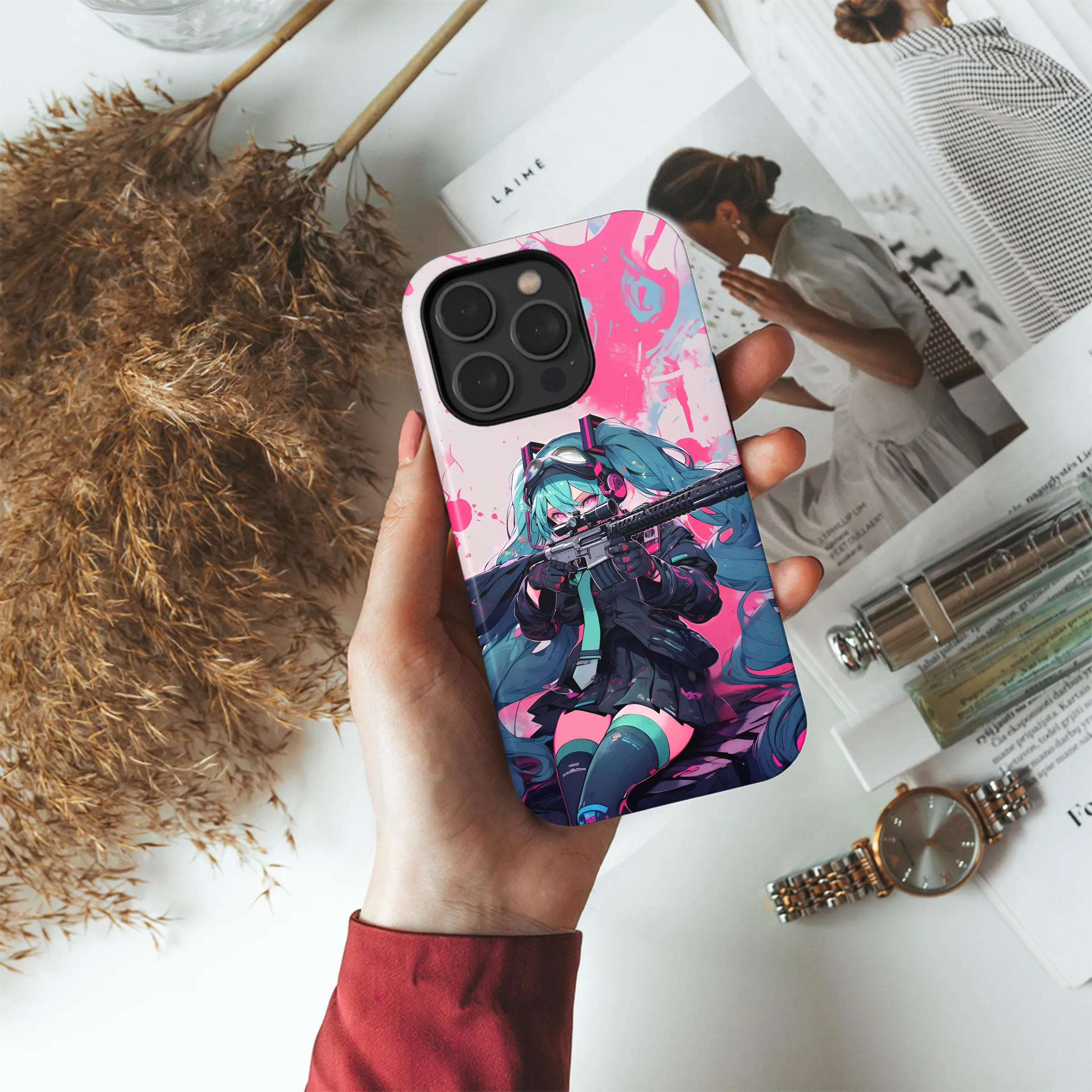 Anime Cyberpunk Rebecca Phone Case iPhone Samsung Cover Pixel 3715