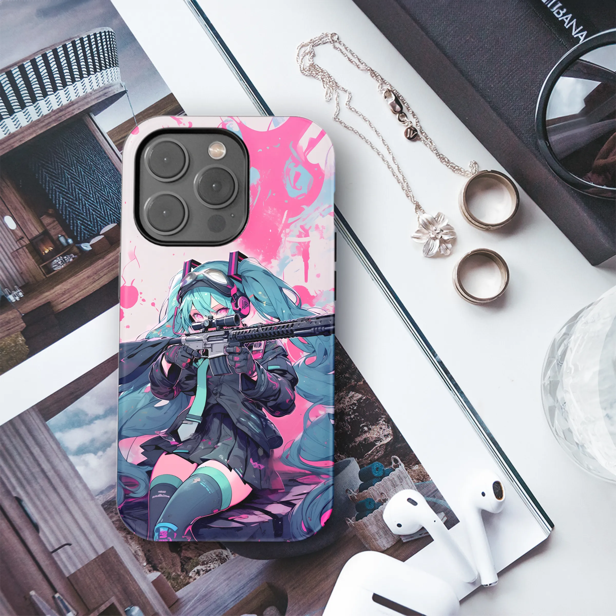 Anime Cyberpunk Rebecca Phone Case iPhone Samsung Cover Pixel 3715