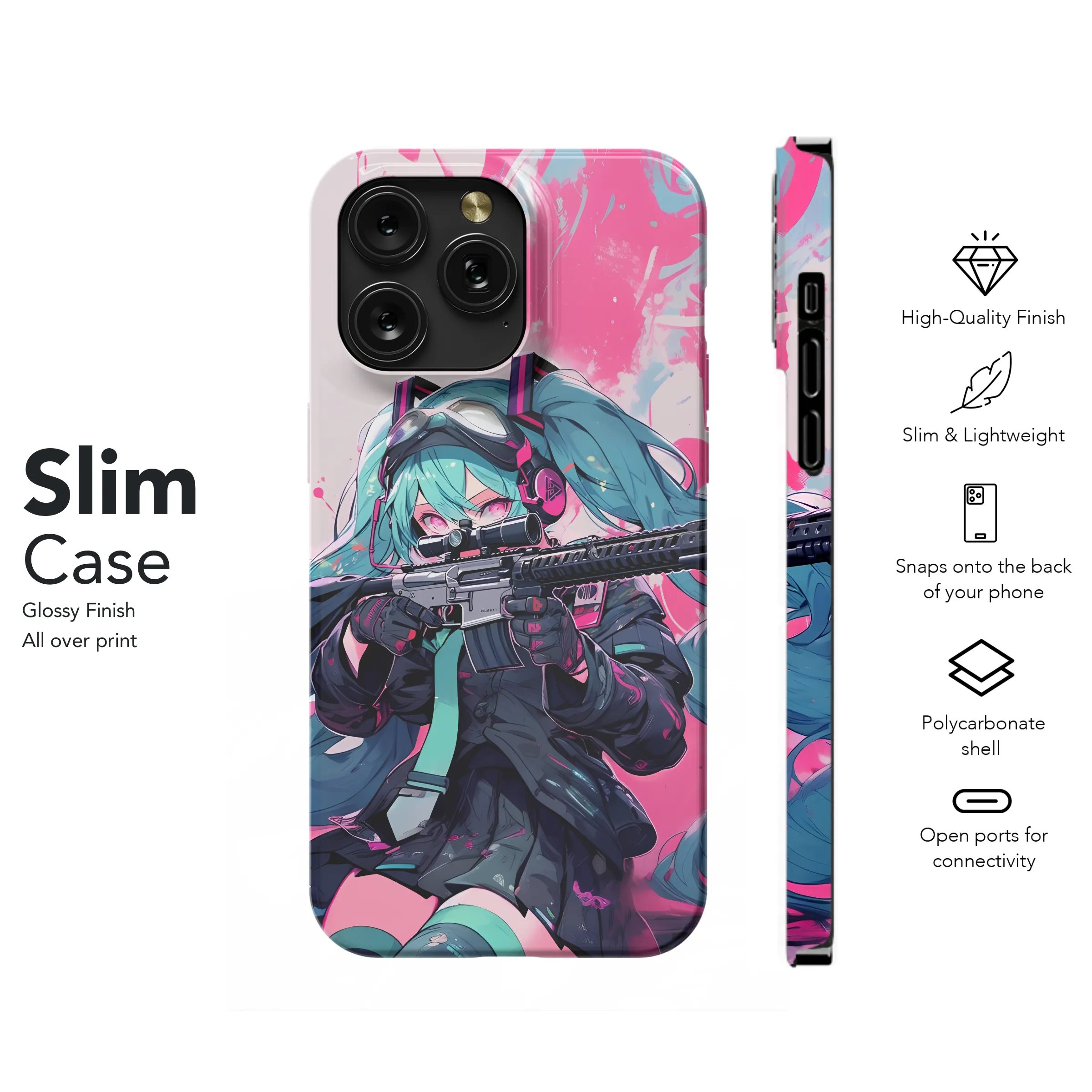 Anime Cyberpunk Rebecca Phone Case iPhone Samsung Cover Pixel 3715