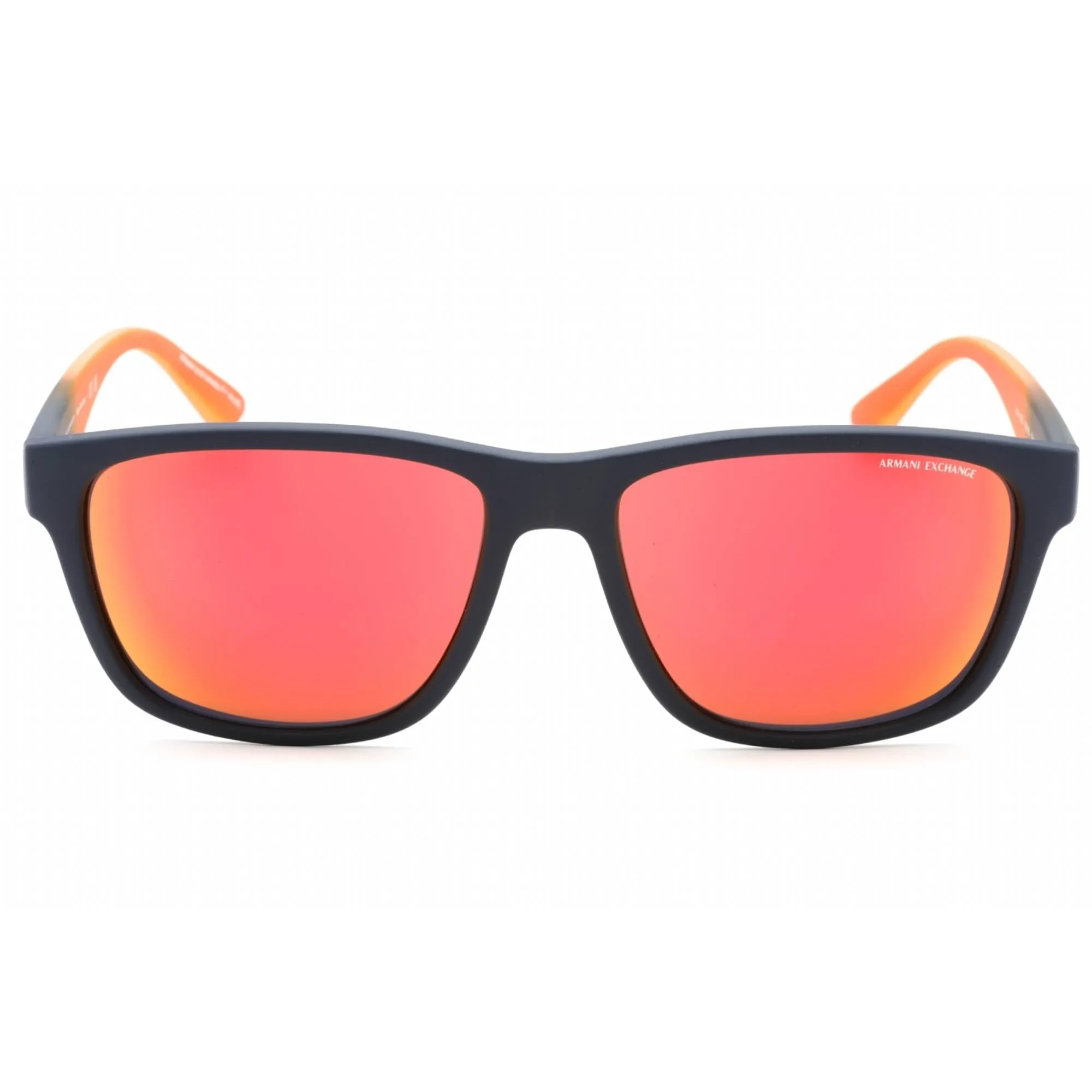 Armani Exchange Men's Sunglasses - Blue Square Frame Red Mirror Lens | 0AX4135S 81816Q