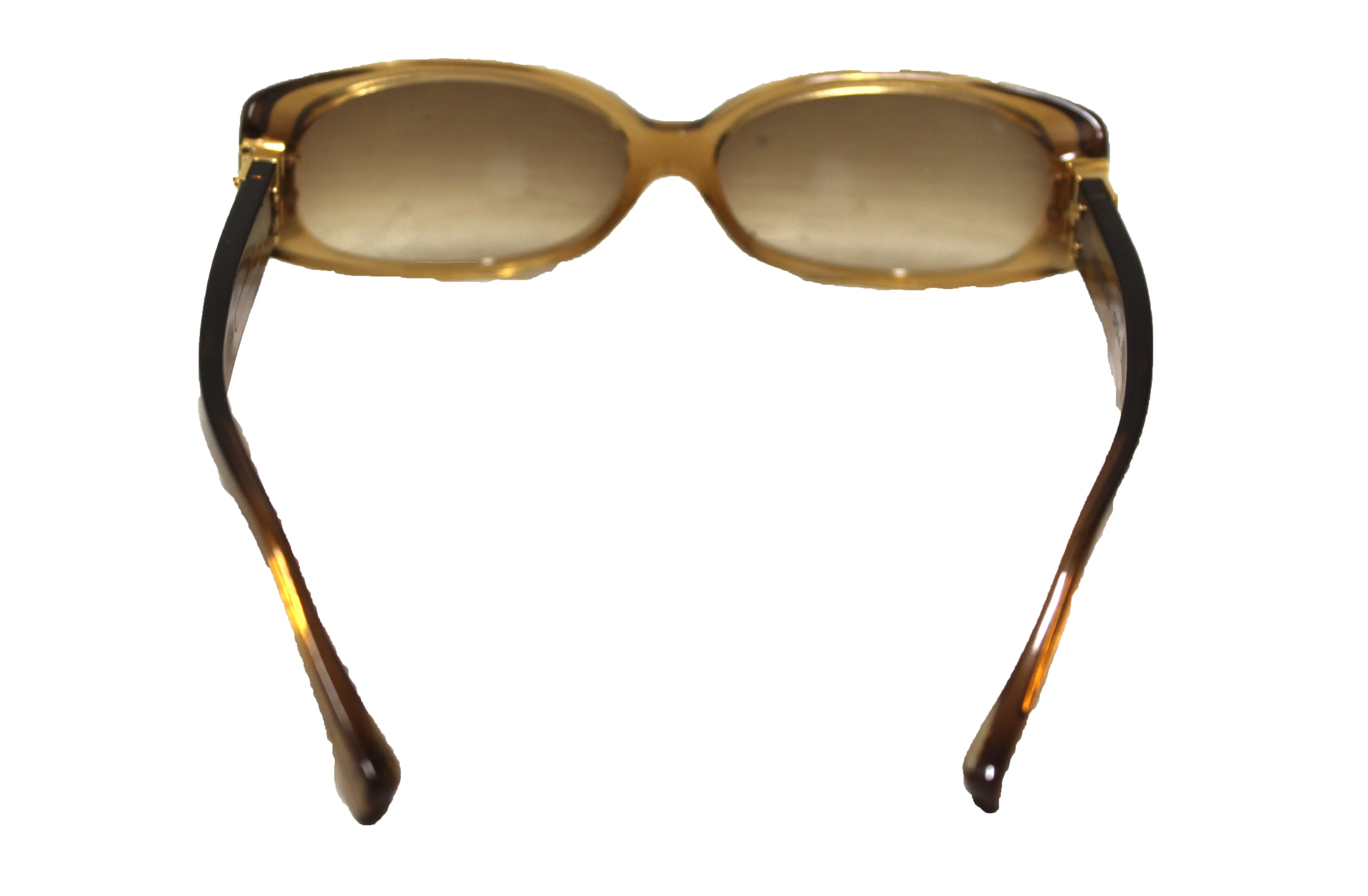 Authentic Louis Vuitton Brown Glitter Acetate Square Sunglasses