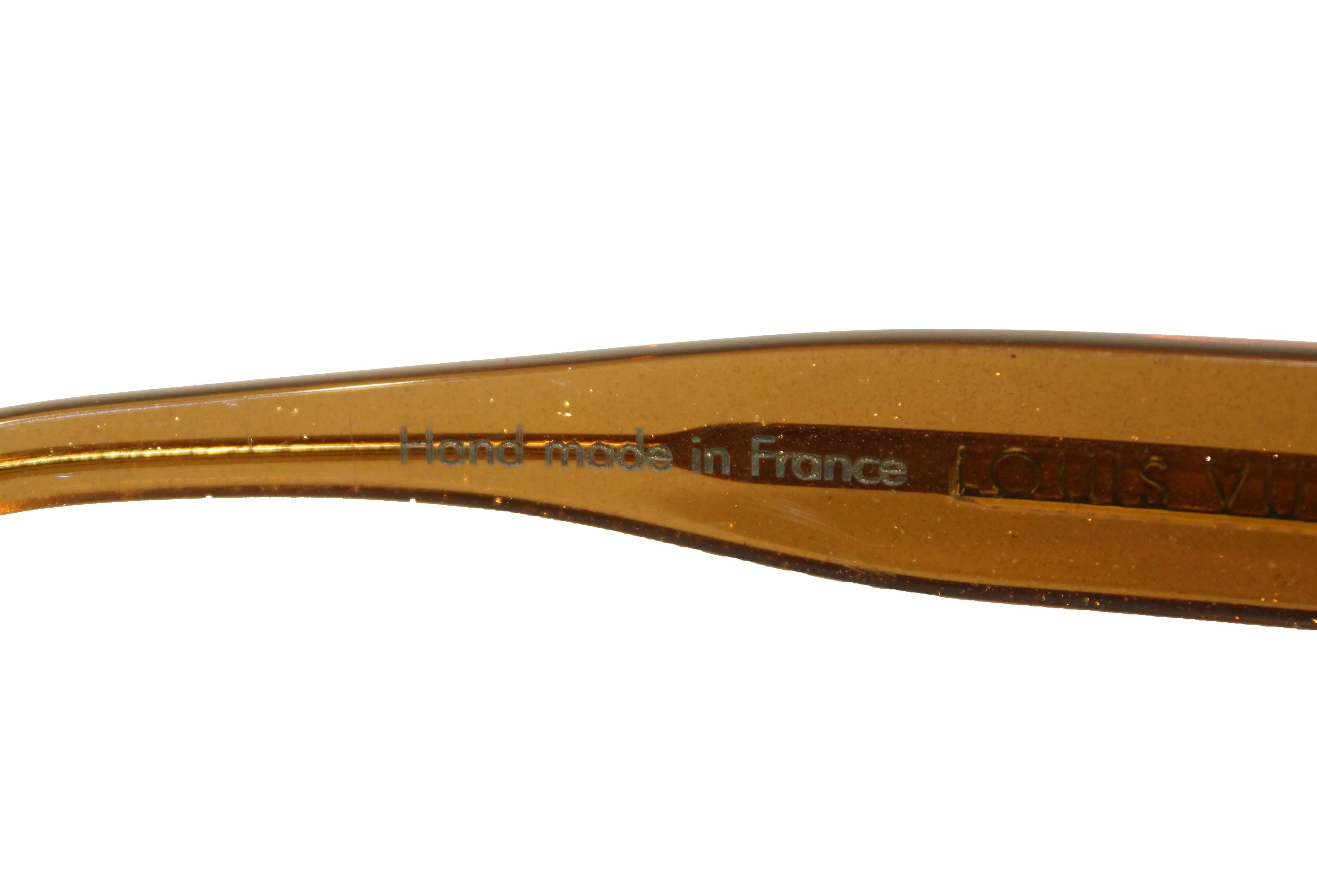 Authentic Louis Vuitton Brown Glitter Acetate Square Sunglasses