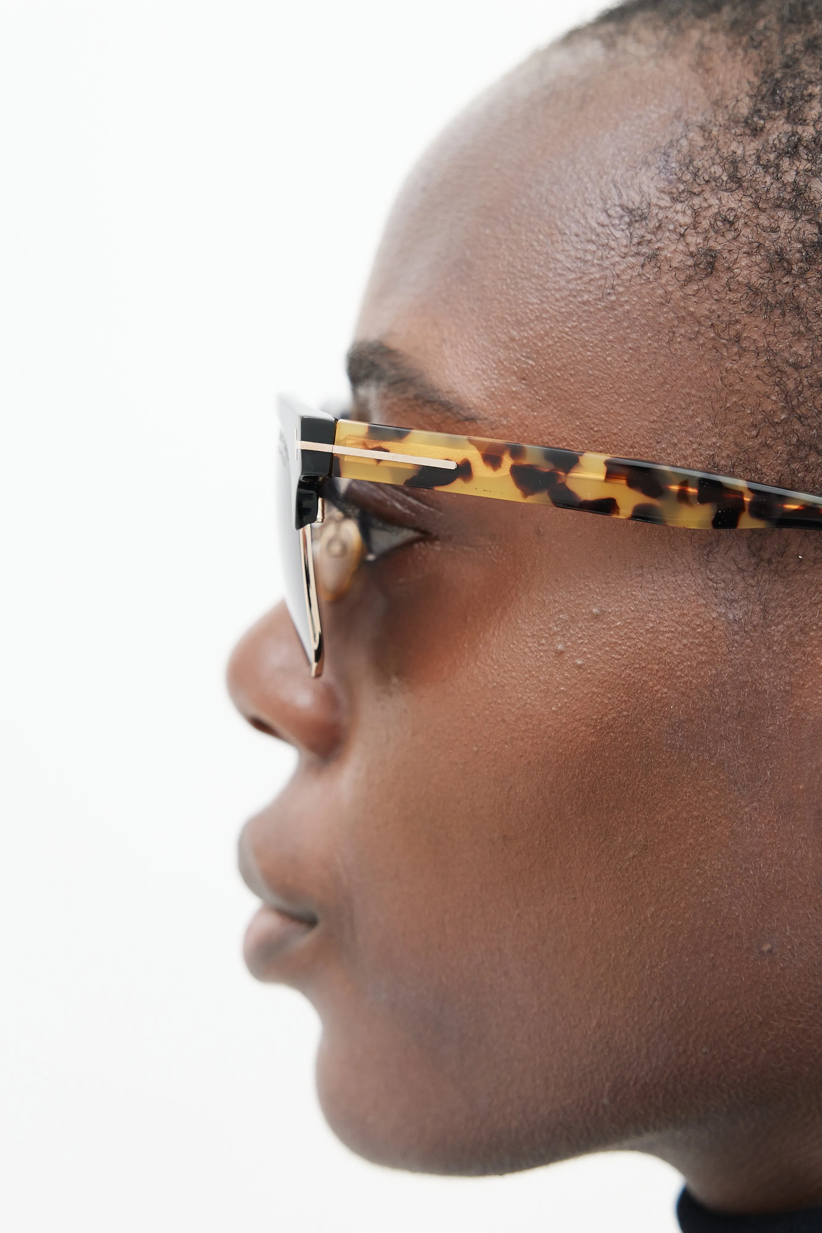 Black & Brown TF386 Clubmaster Sunglasses