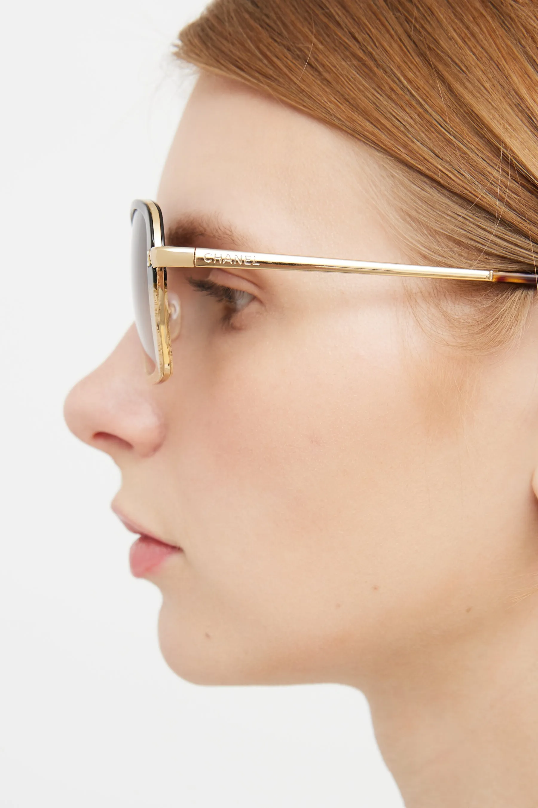 Brown & Gold 4181 Butterfly Sunglasses