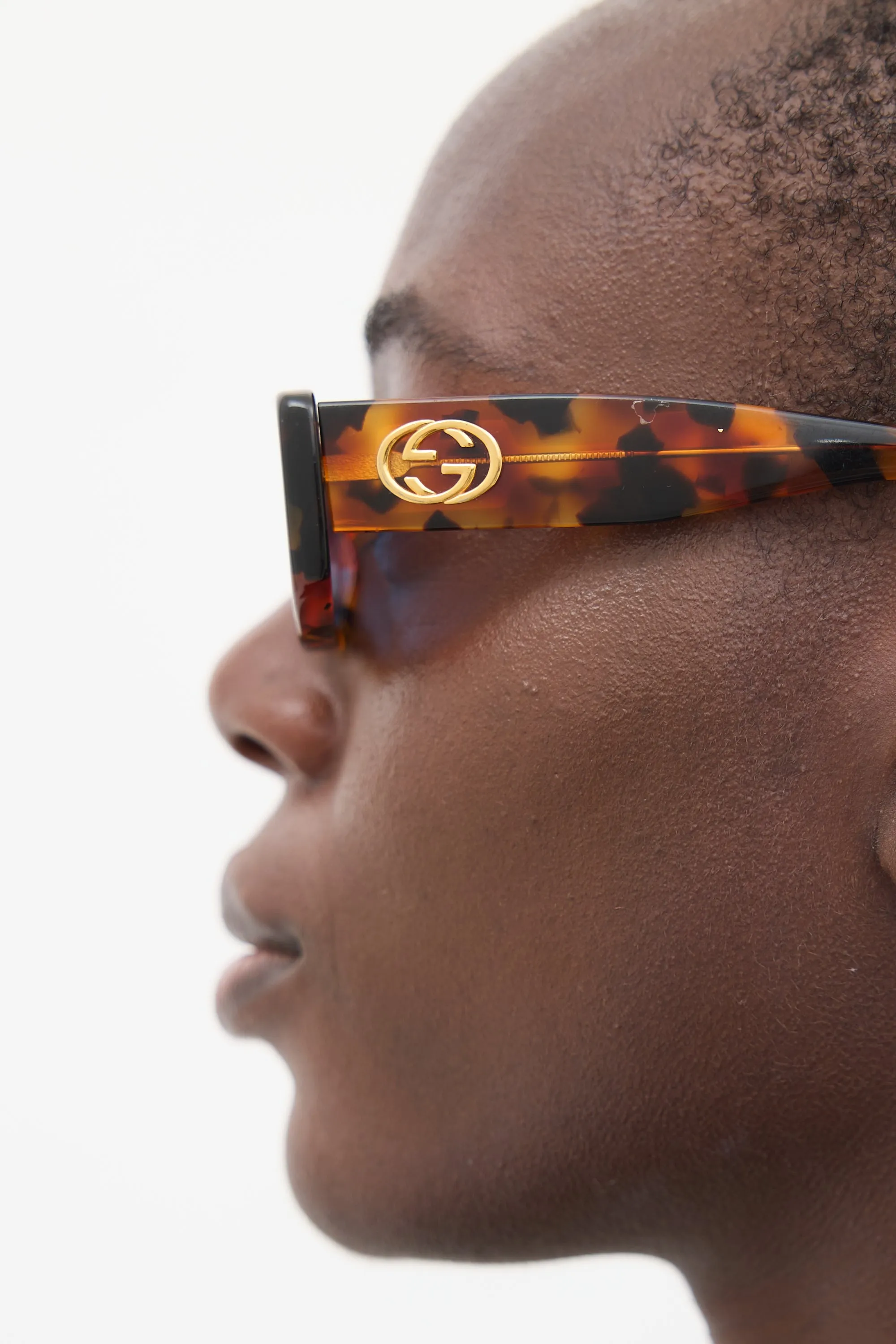 Brown GG2409S Rectangular Sunglasses