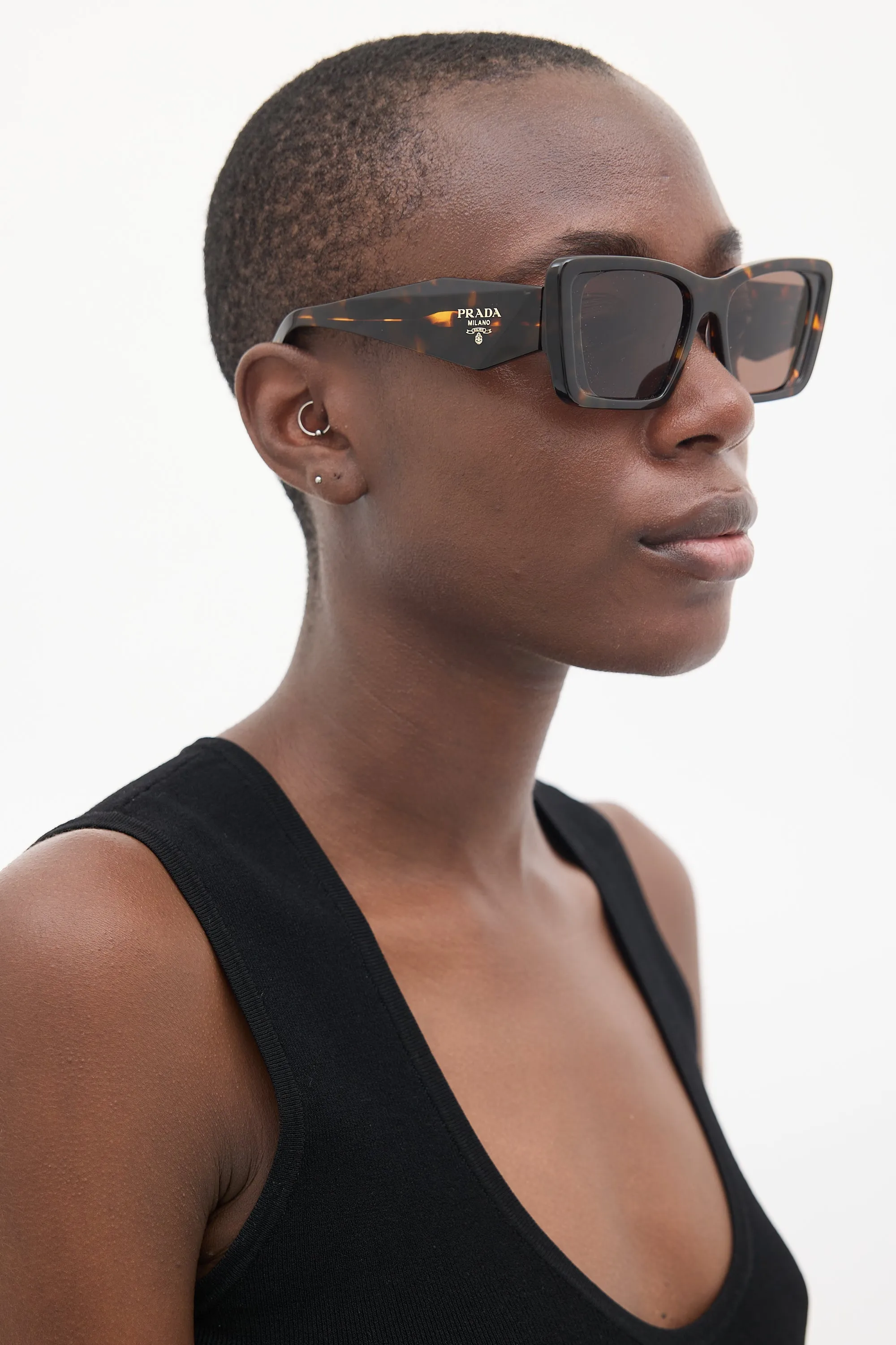 Brown SPR08Y Square Sunglasses