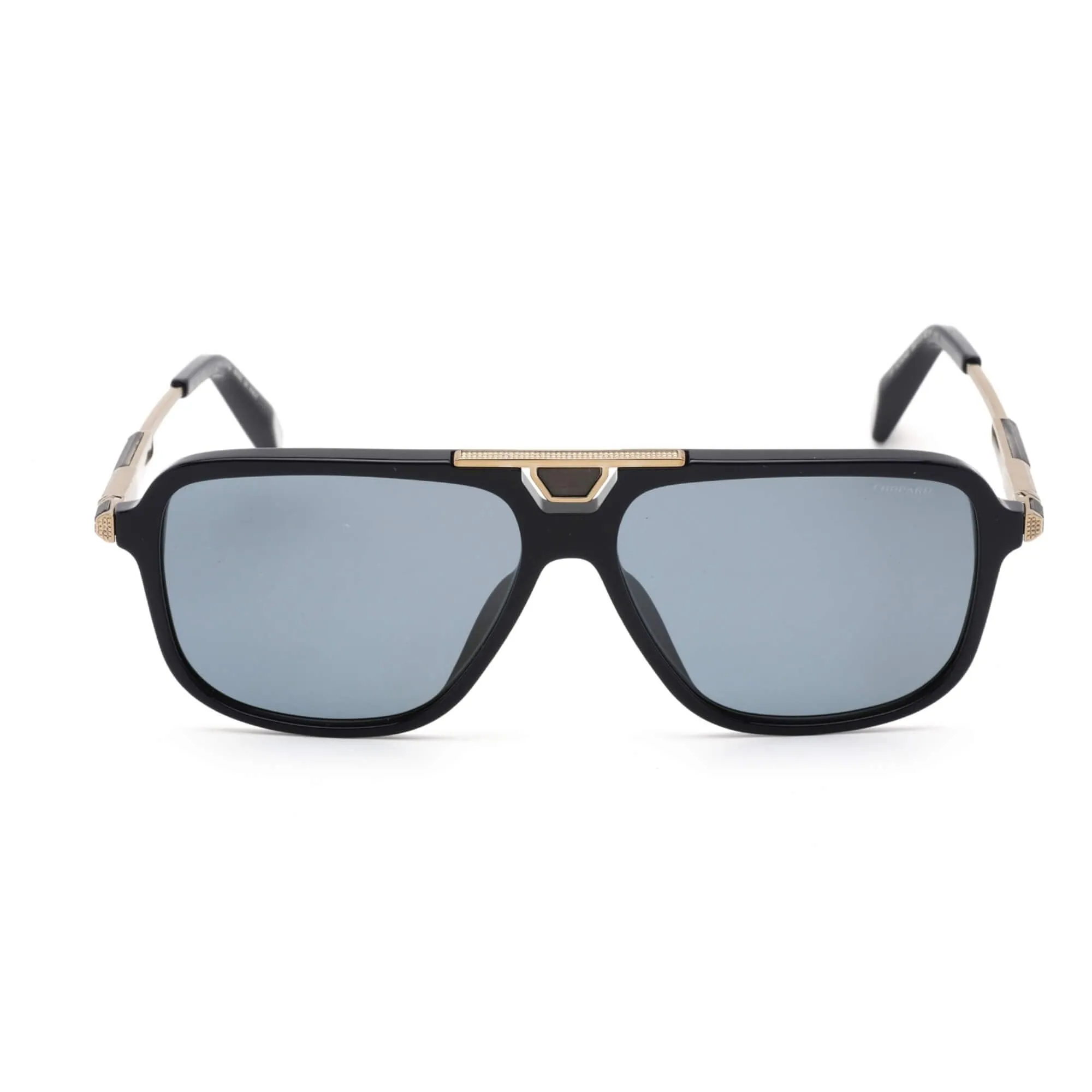 Chopard Unisex Sunglasses - Shiny Night Blue Rectangular Plastic Frame SCH340 821P