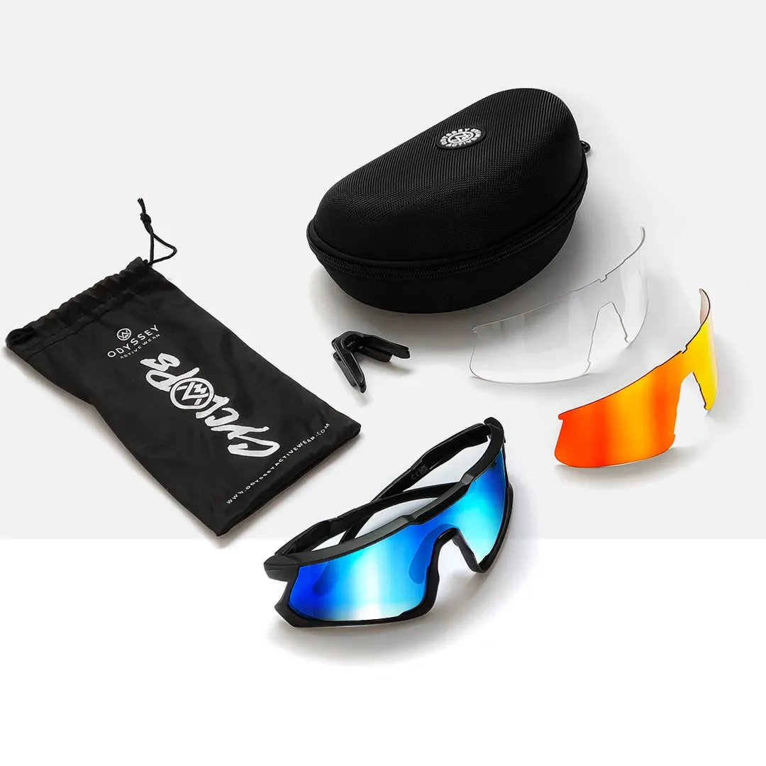 Cyclops Sports Sunglasses (with 3 all-weather lenses)