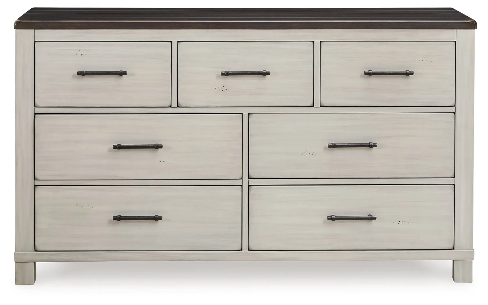 Darborn King Panel Bed with Dresser in Gray/Brown
