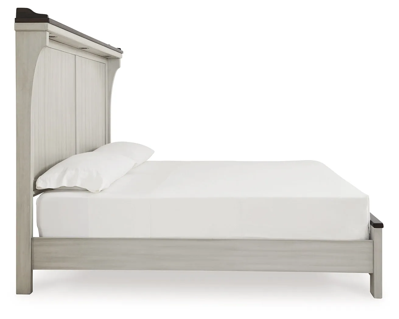 Darborn King Panel Bed with Dresser in Gray/Brown