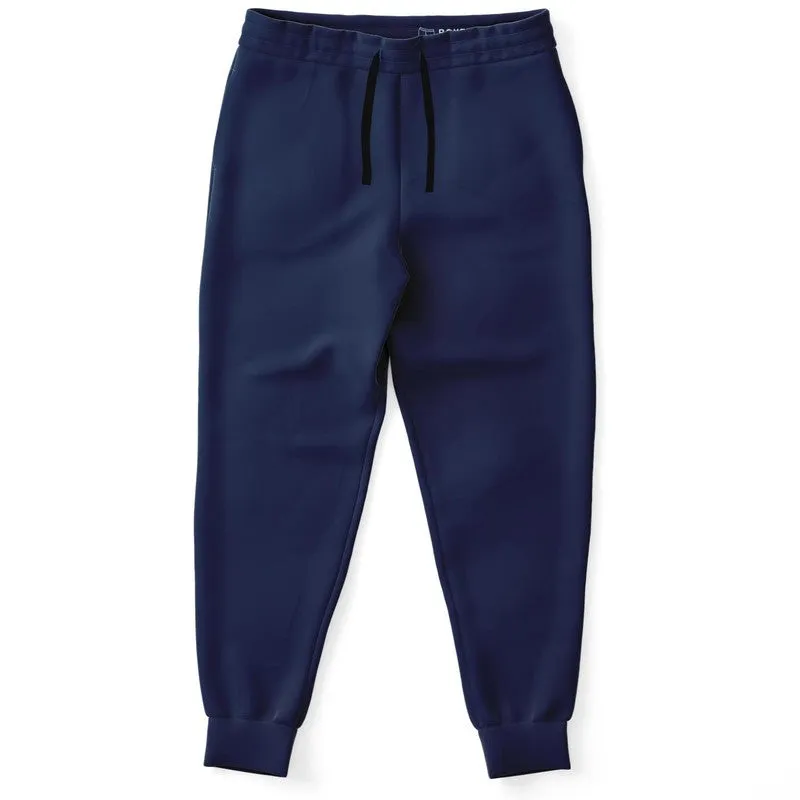 Dark Blue Joggers | Unisex | with PLUS sizes | Dark Pure Blue | C100M50Y0K80
