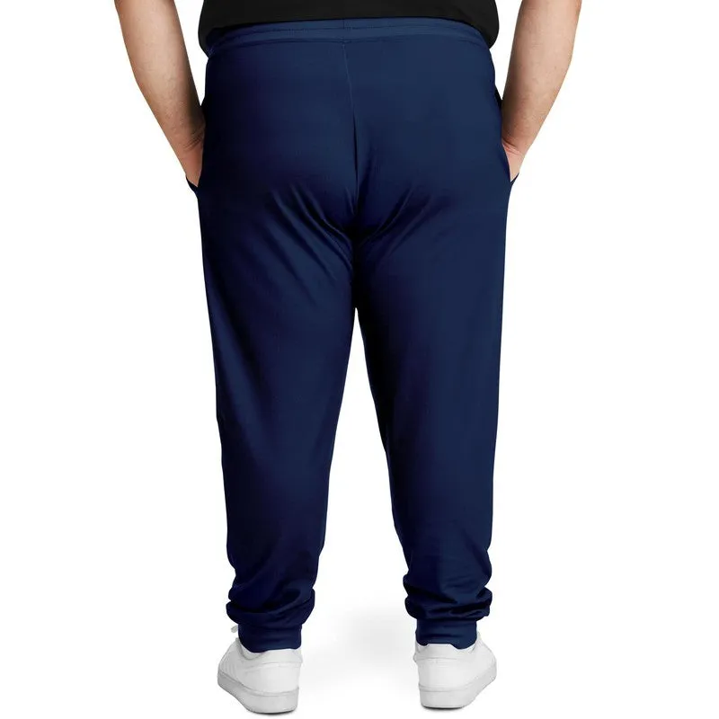 Dark Blue Joggers | Unisex | with PLUS sizes | Dark Pure Blue | C100M50Y0K80