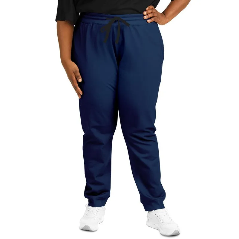 Dark Blue Joggers | Unisex | with PLUS sizes | Dark Pure Blue | C100M50Y0K80