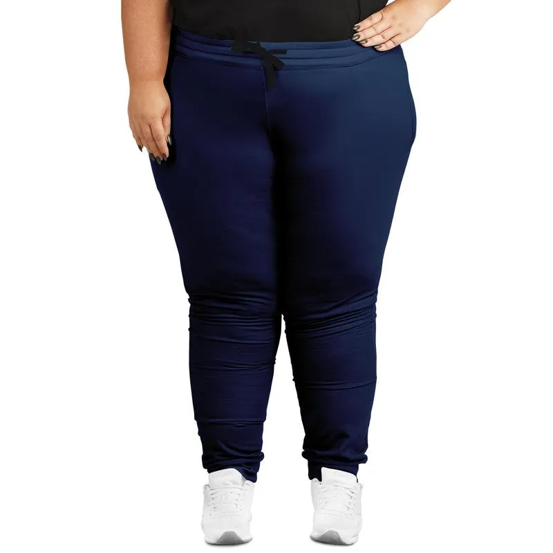 Dark Blue Joggers | Unisex | with PLUS sizes | Dark Pure Blue | C100M50Y0K80