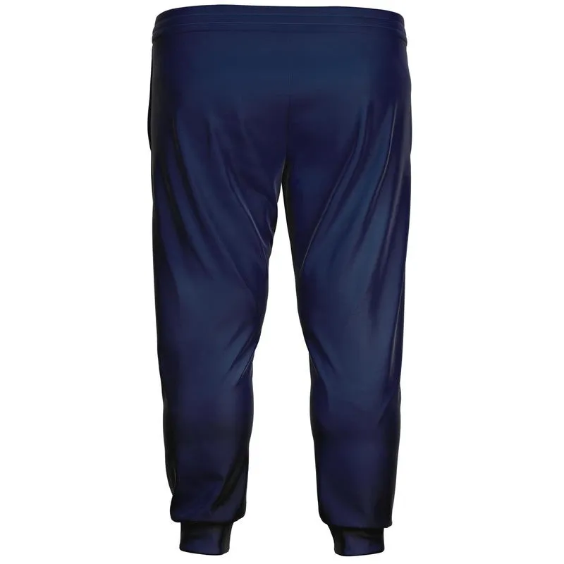 Dark Blue Joggers | Unisex | with PLUS sizes | Dark Pure Blue | C100M50Y0K80