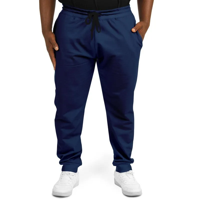 Dark Blue Joggers | Unisex | with PLUS sizes | Dark Pure Blue | C100M50Y0K80