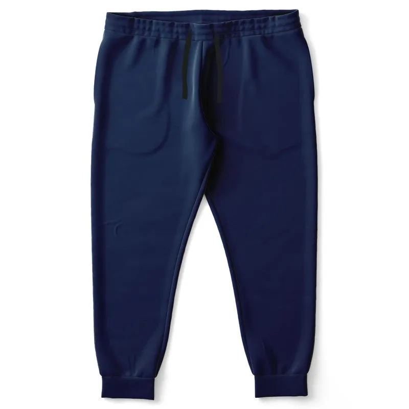 Dark Blue Joggers | Unisex | with PLUS sizes | Dark Pure Blue | C100M50Y0K80