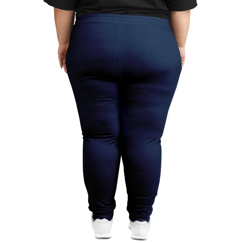 Dark Blue Joggers | Unisex | with PLUS sizes | Dark Pure Blue | C100M50Y0K80
