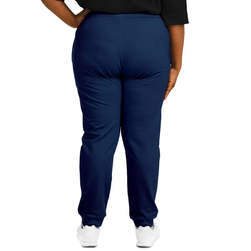 Dark Blue Joggers | Unisex | with PLUS sizes | Dark Pure Blue | C100M50Y0K80