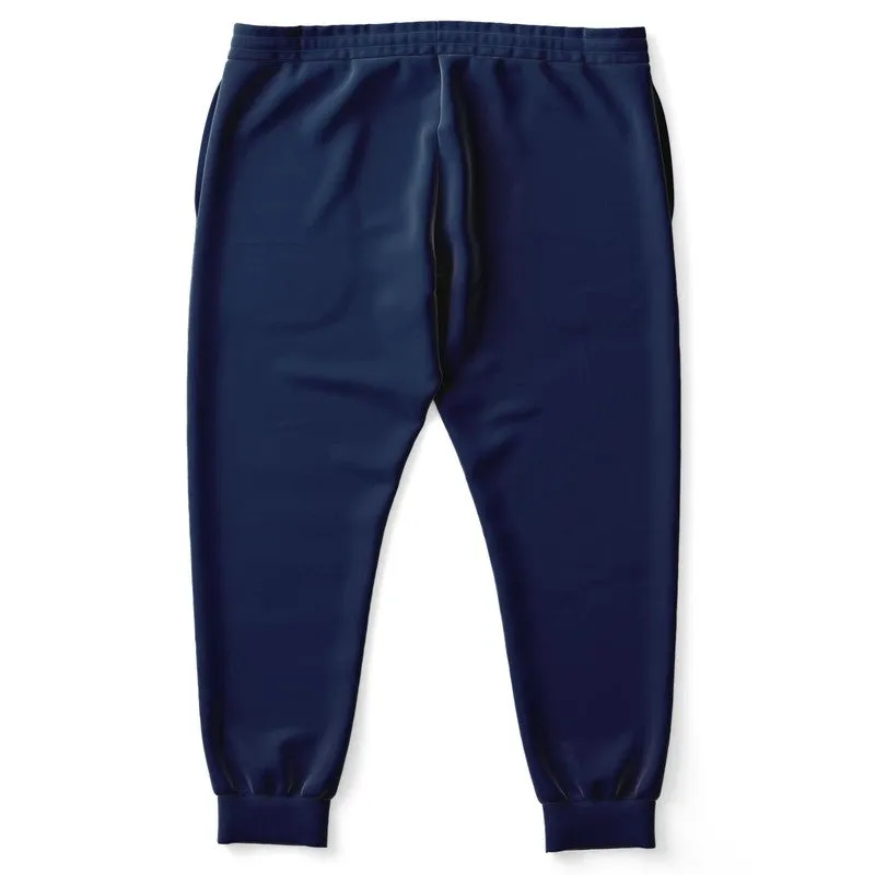 Dark Blue Joggers | Unisex | with PLUS sizes | Dark Pure Blue | C100M50Y0K80
