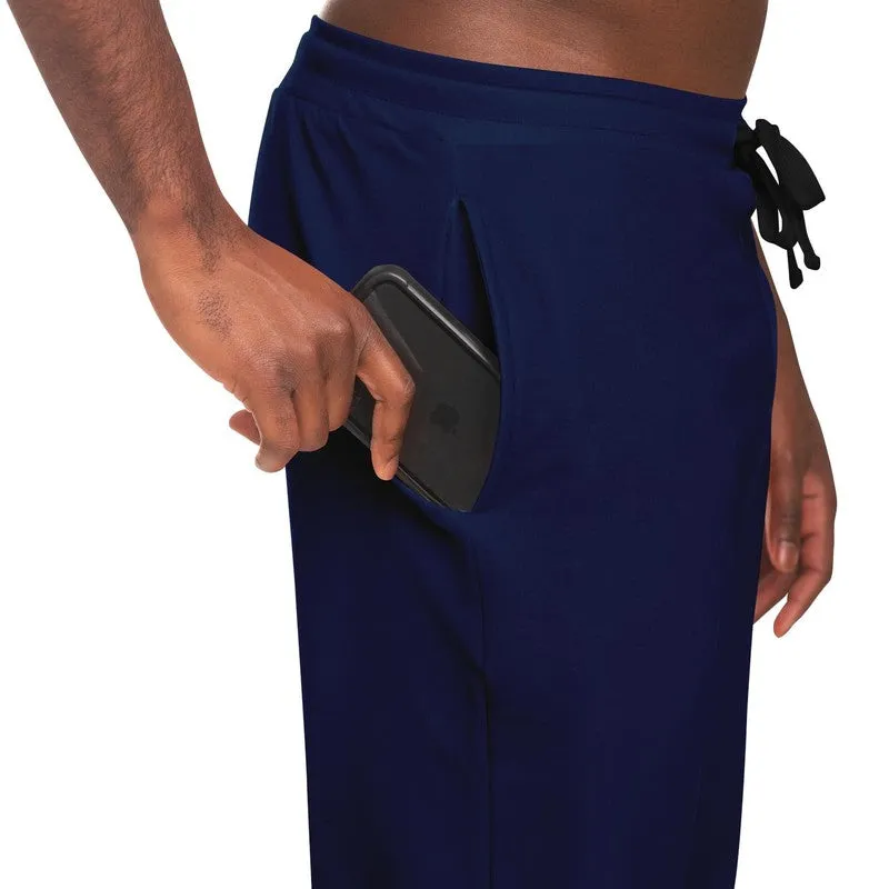 Dark Blue Joggers | Unisex | with PLUS sizes | Dark Pure Blue | C100M50Y0K80