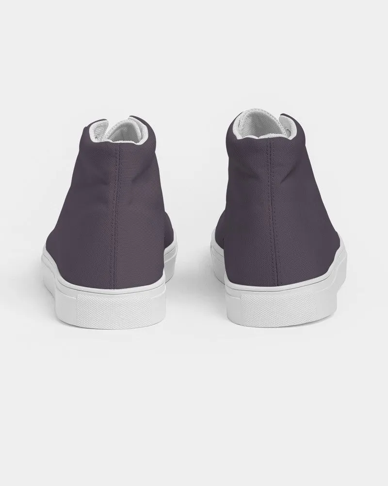 Dark Purple Gray Men's High-top Canvas Sneakers | Men's | Dark Pale Pastel Purple Gray | C15M30Y0K80