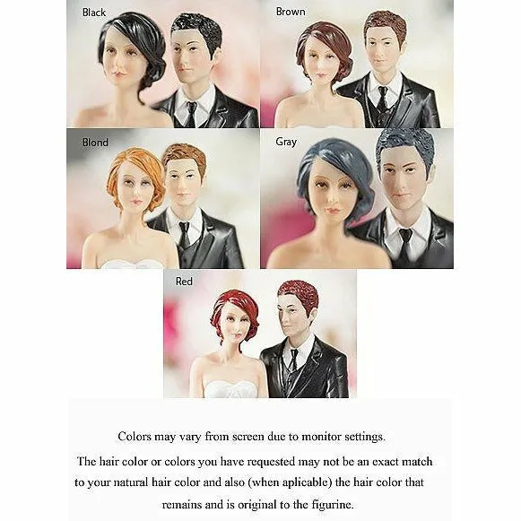 Elegant African American Ribbon Accent Cake Topper- Custom Colors!