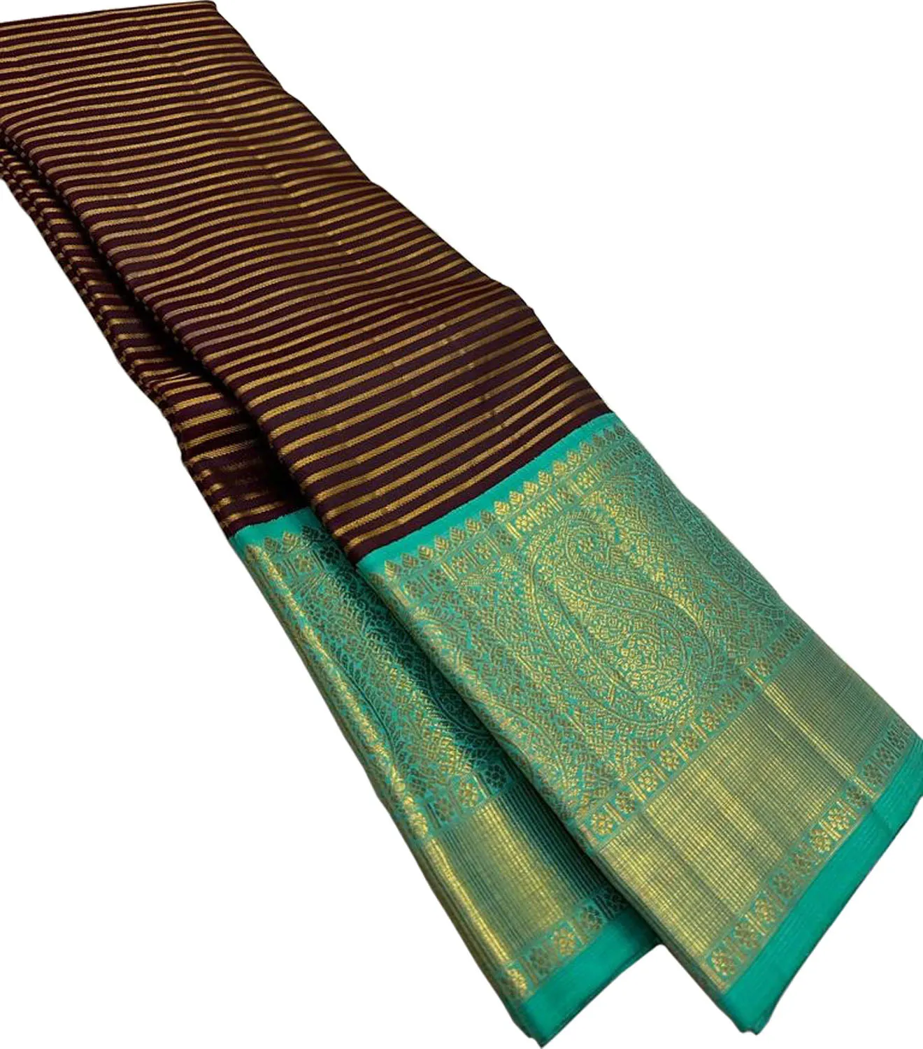 Elegant Brown Kanjeevaram Handloom Pure Silk Saree