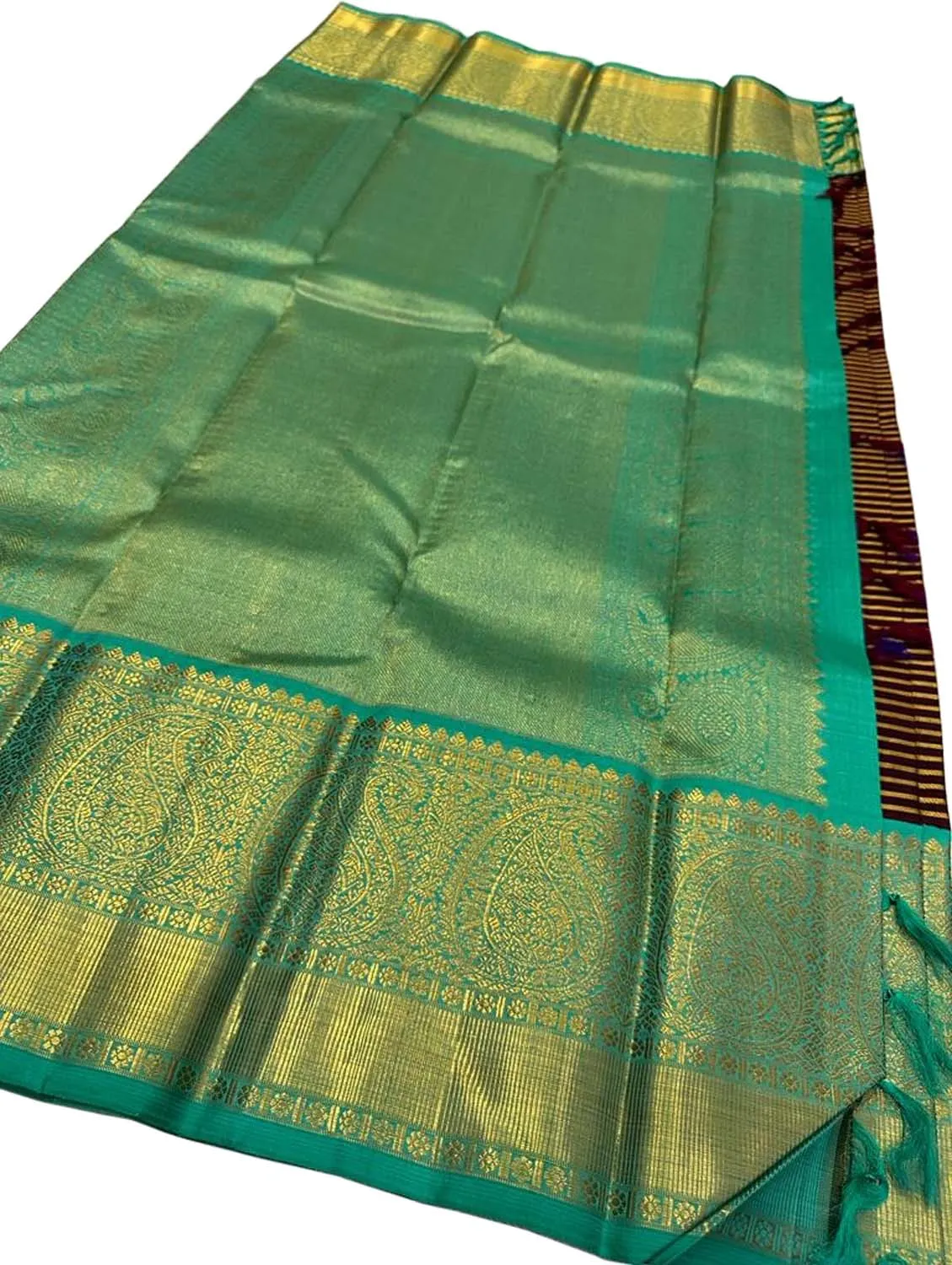 Elegant Brown Kanjeevaram Handloom Pure Silk Saree