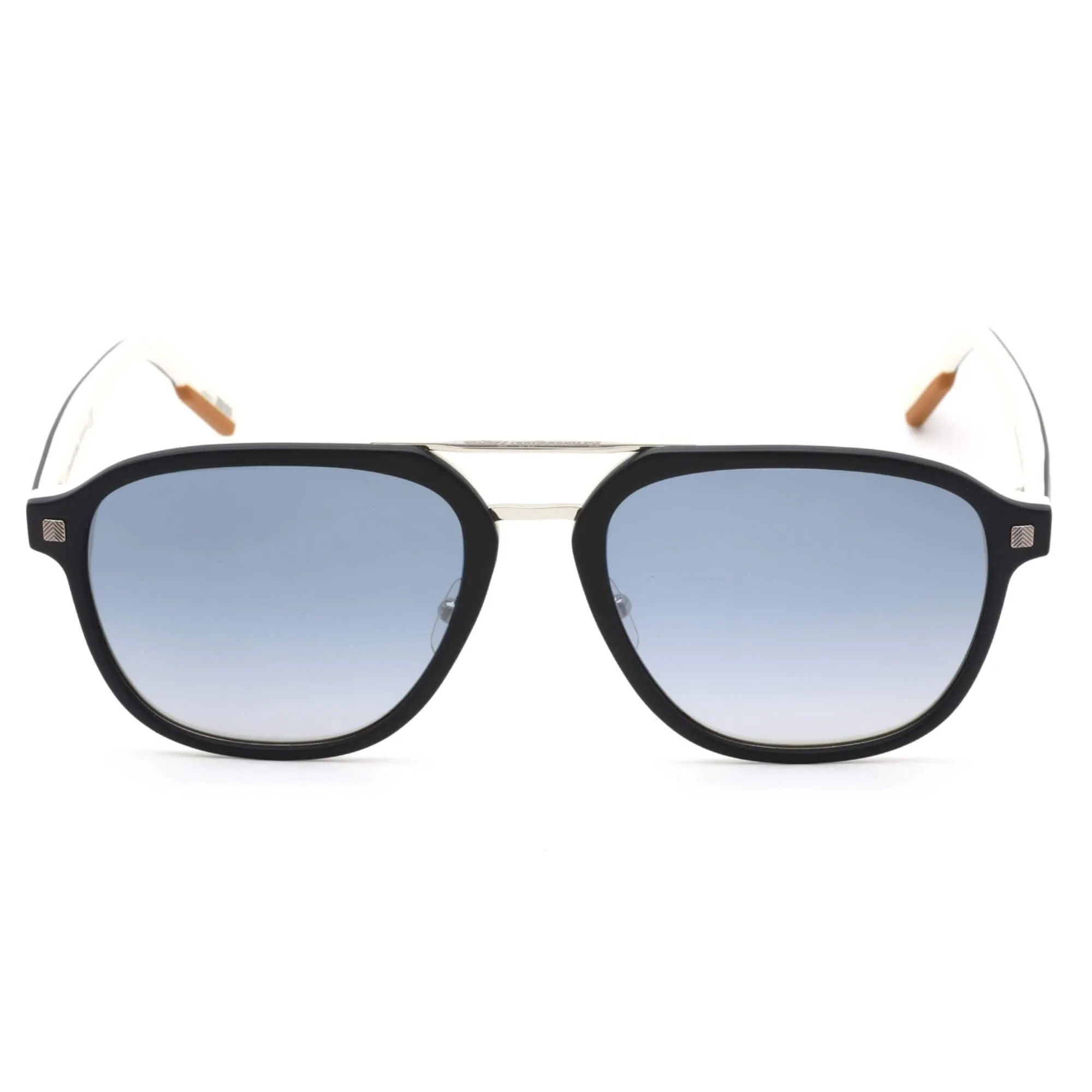 Ermenegildo Zegna Men's Sunglasses - Matte Blue and White Plastic Frame | EZ0159-D 92X