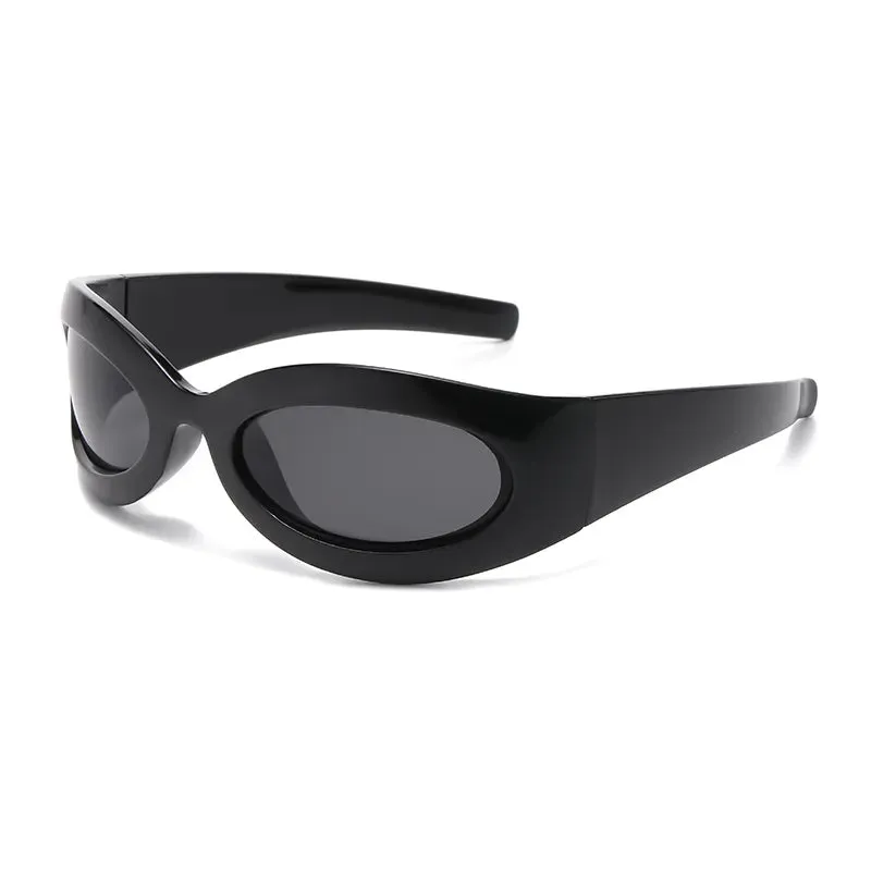 Fashion Punk Cycling Y2K Sunglasses Men Trendy Wrap Around Sun Glasses Shades Sports Riding Eyewear UV400 Goggles