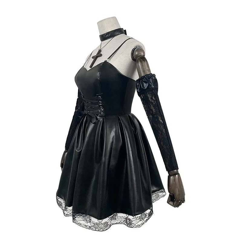 Gothic Anime Cosplay Leather Dress
