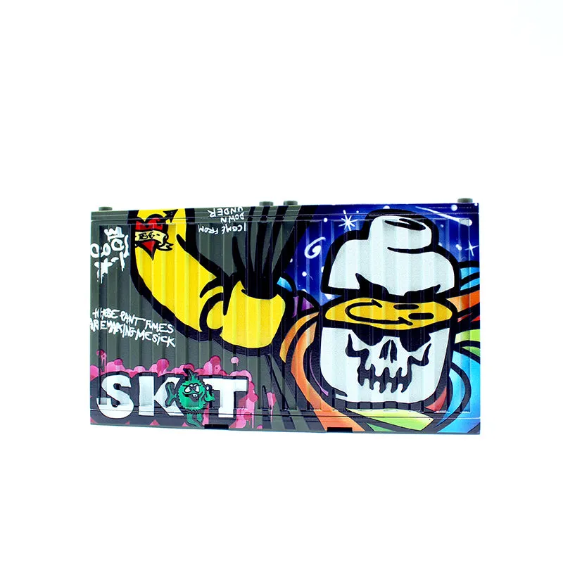 Graffiti Container - Sket White Skull/Eclipsegrafx Graffiti (Double Sided)