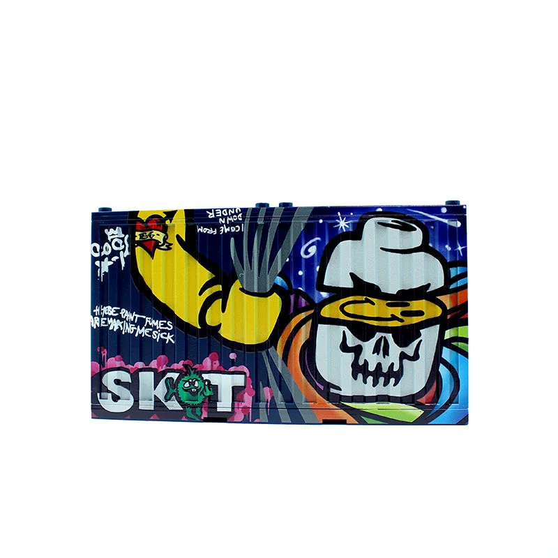 Graffiti Container - Sket White Skull/Eclipsegrafx Graffiti (Double Sided)