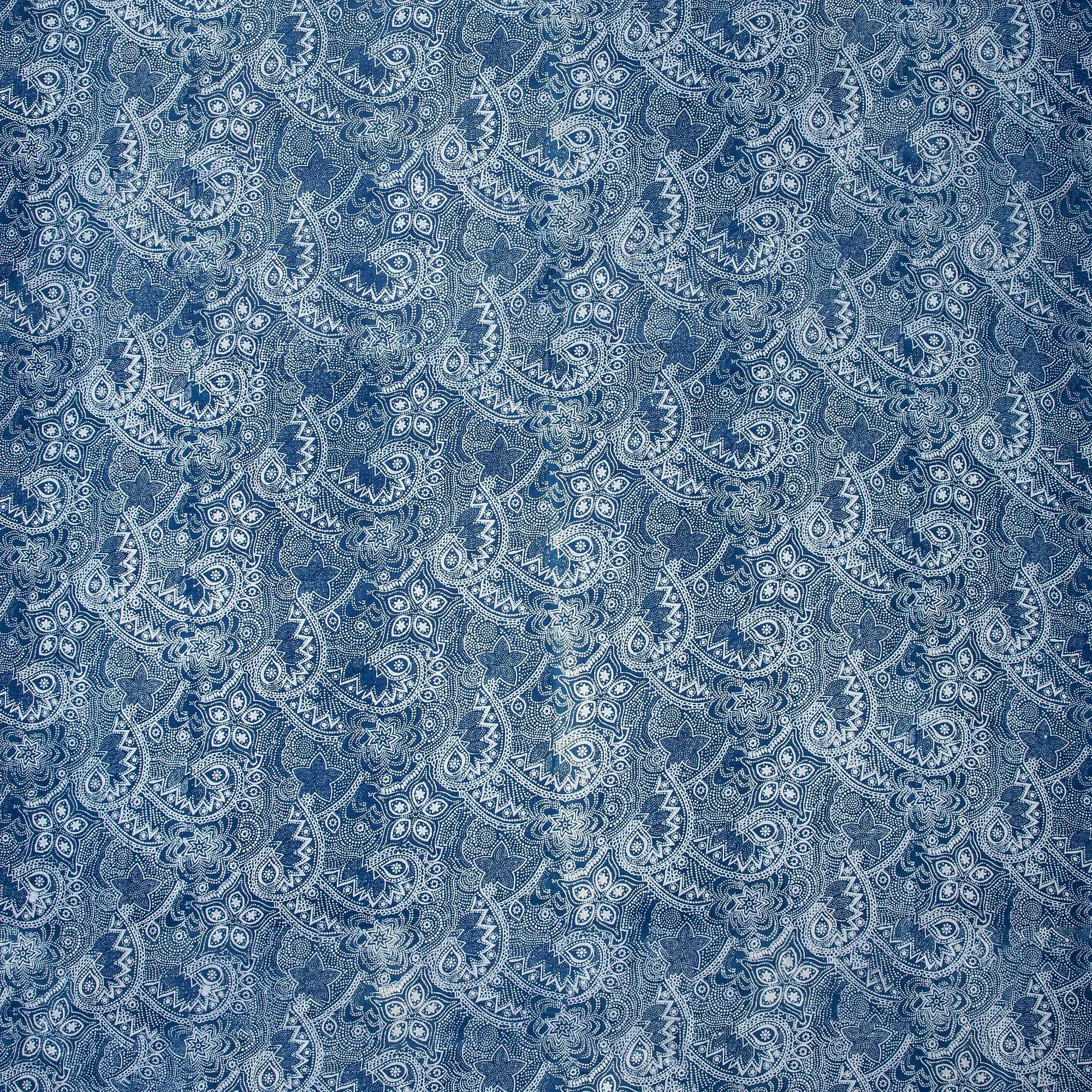 Hand Block Printed Cotton Indigo Fabric