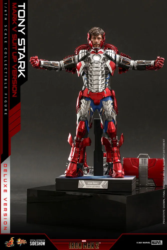 Hot Toys - Iron Man 2: Tony Stark (Mark V Suit Up Version) (Deluxe)
