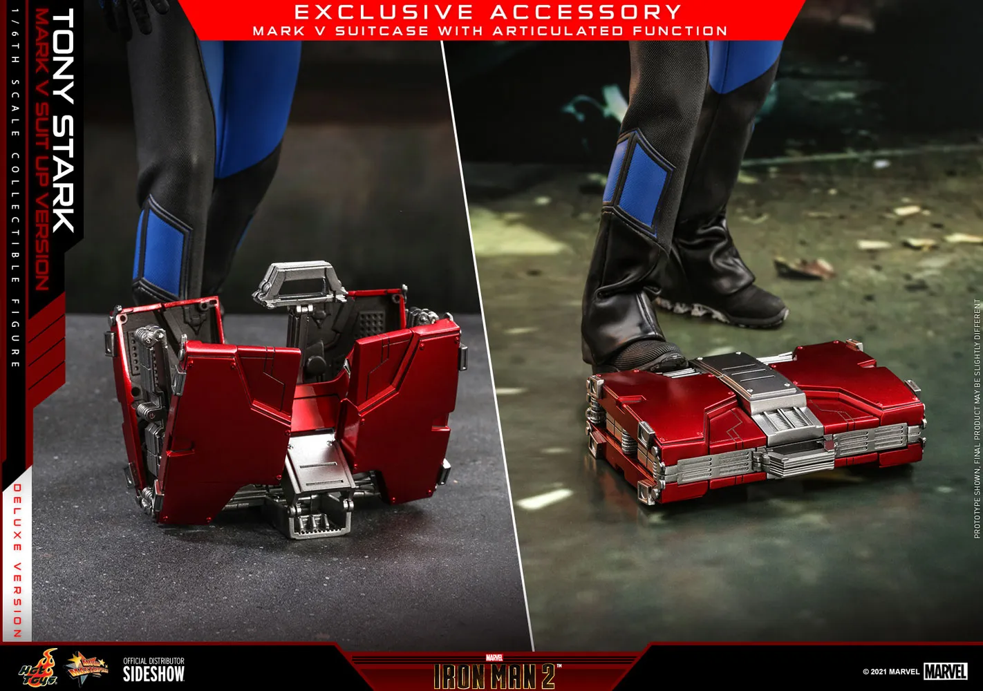 Hot Toys - Iron Man 2: Tony Stark (Mark V Suit Up Version) (Deluxe)