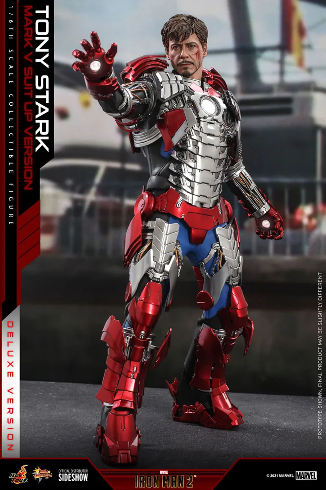 Hot Toys - Iron Man 2: Tony Stark (Mark V Suit Up Version) (Deluxe)