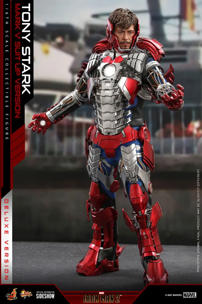 Hot Toys - Iron Man 2: Tony Stark (Mark V Suit Up Version) (Deluxe)