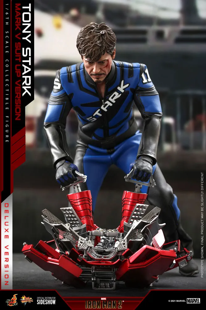Hot Toys - Iron Man 2: Tony Stark (Mark V Suit Up Version) (Deluxe)
