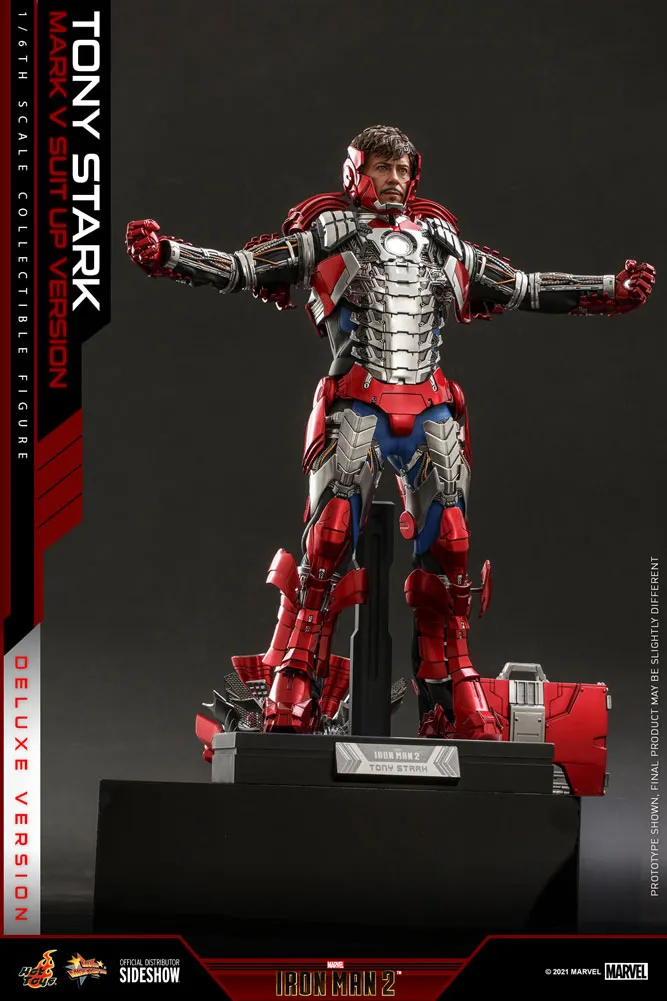 Hot Toys - Iron Man 2: Tony Stark (Mark V Suit Up Version) (Deluxe)