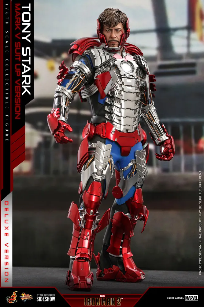 Hot Toys - Iron Man 2: Tony Stark (Mark V Suit Up Version) (Deluxe)