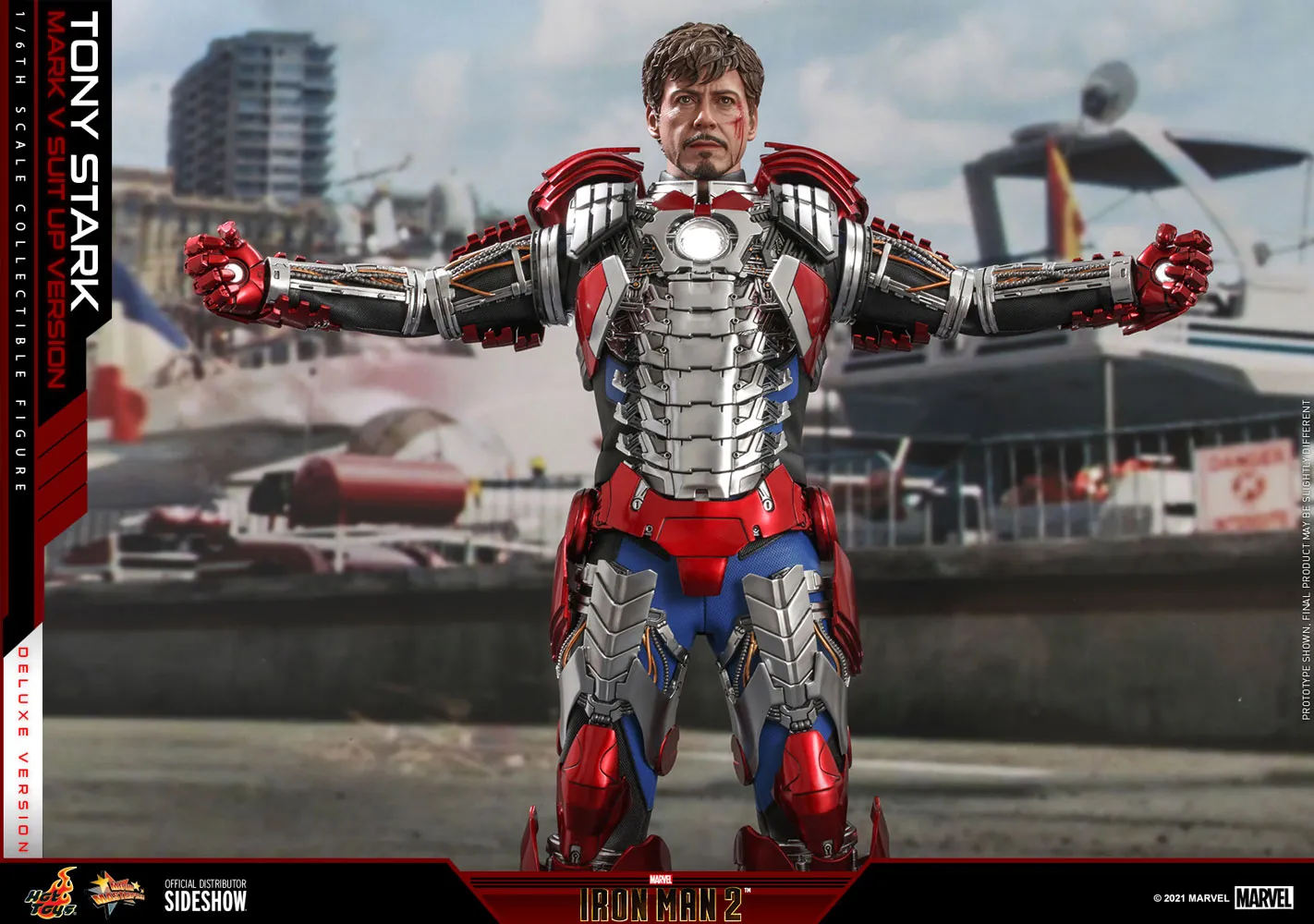 Hot Toys - Iron Man 2: Tony Stark (Mark V Suit Up Version) (Deluxe)