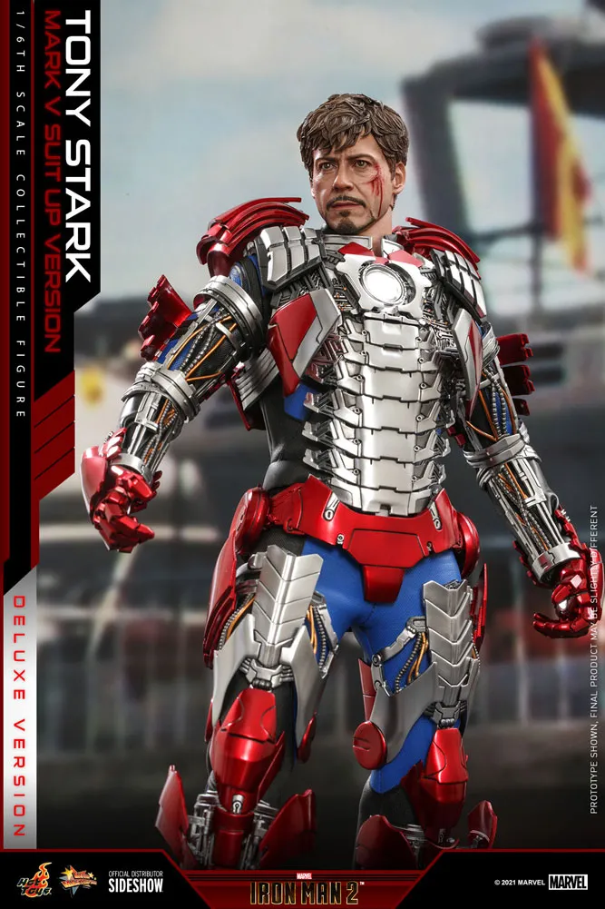Hot Toys - Iron Man 2: Tony Stark (Mark V Suit Up Version) (Deluxe)