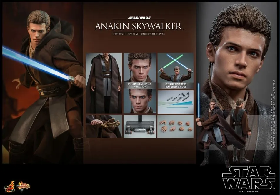 Hot Toys Star Wars Movie Masterpiece Anakin Attack Clones Figure