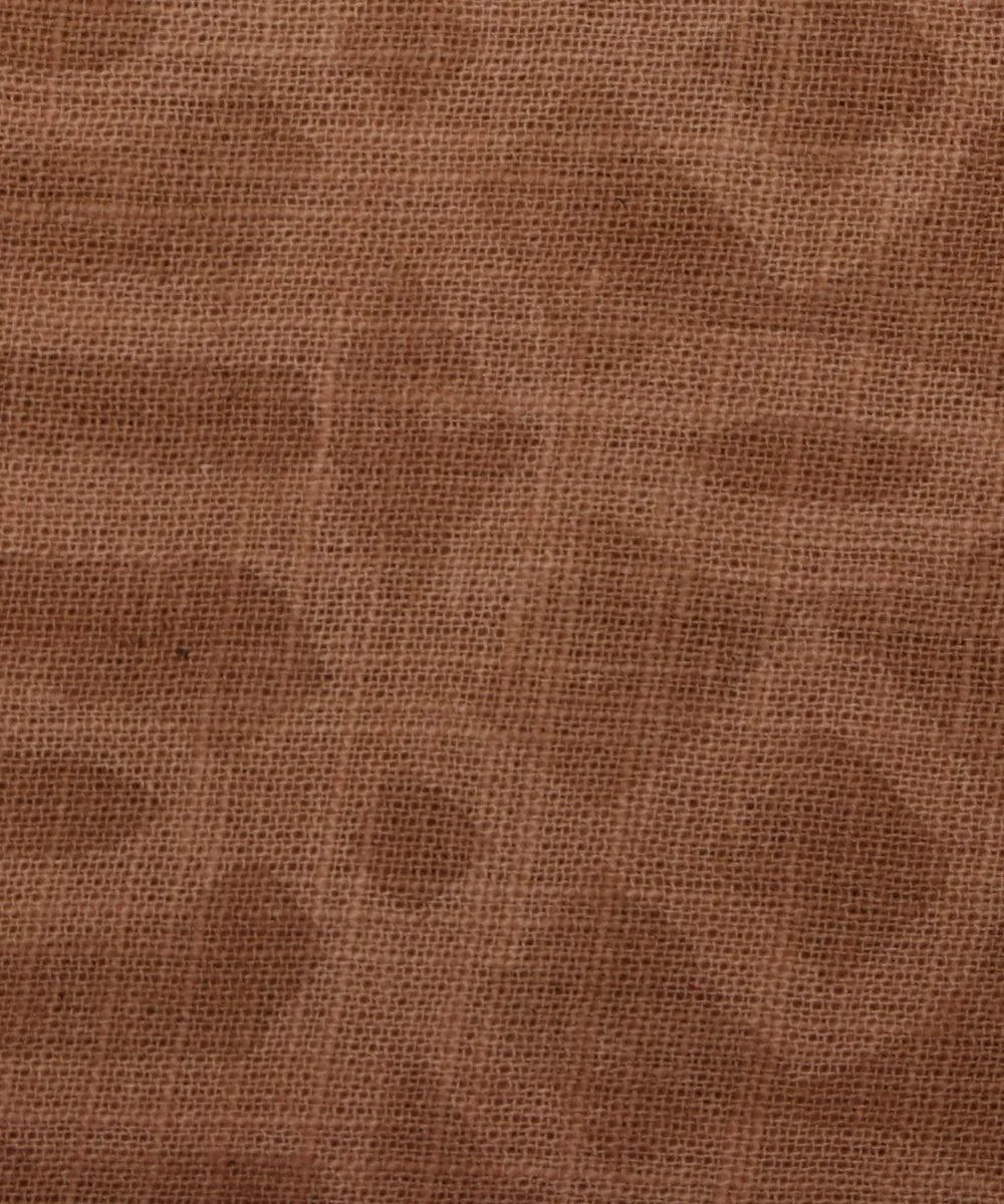 Light Brown Colour Cotton Slub Printed Fabric