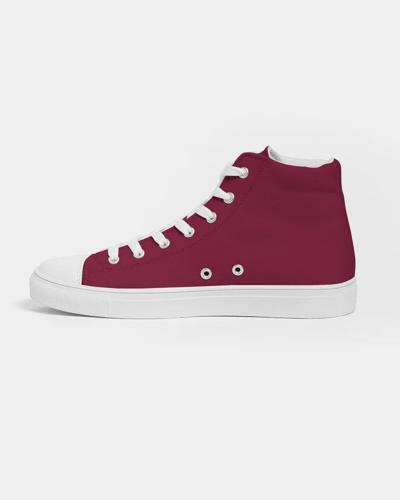 Medium Dark Pink Women's High-top Canvas Sneakers | Women's | Medium Dark Pure Pink | C0M100Y50K60