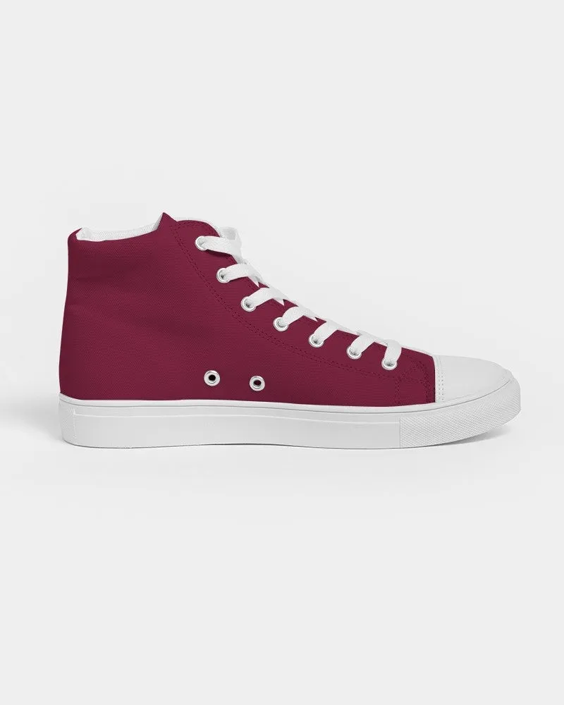 Medium Dark Pink Women's High-top Canvas Sneakers | Women's | Medium Dark Pure Pink | C0M100Y50K60