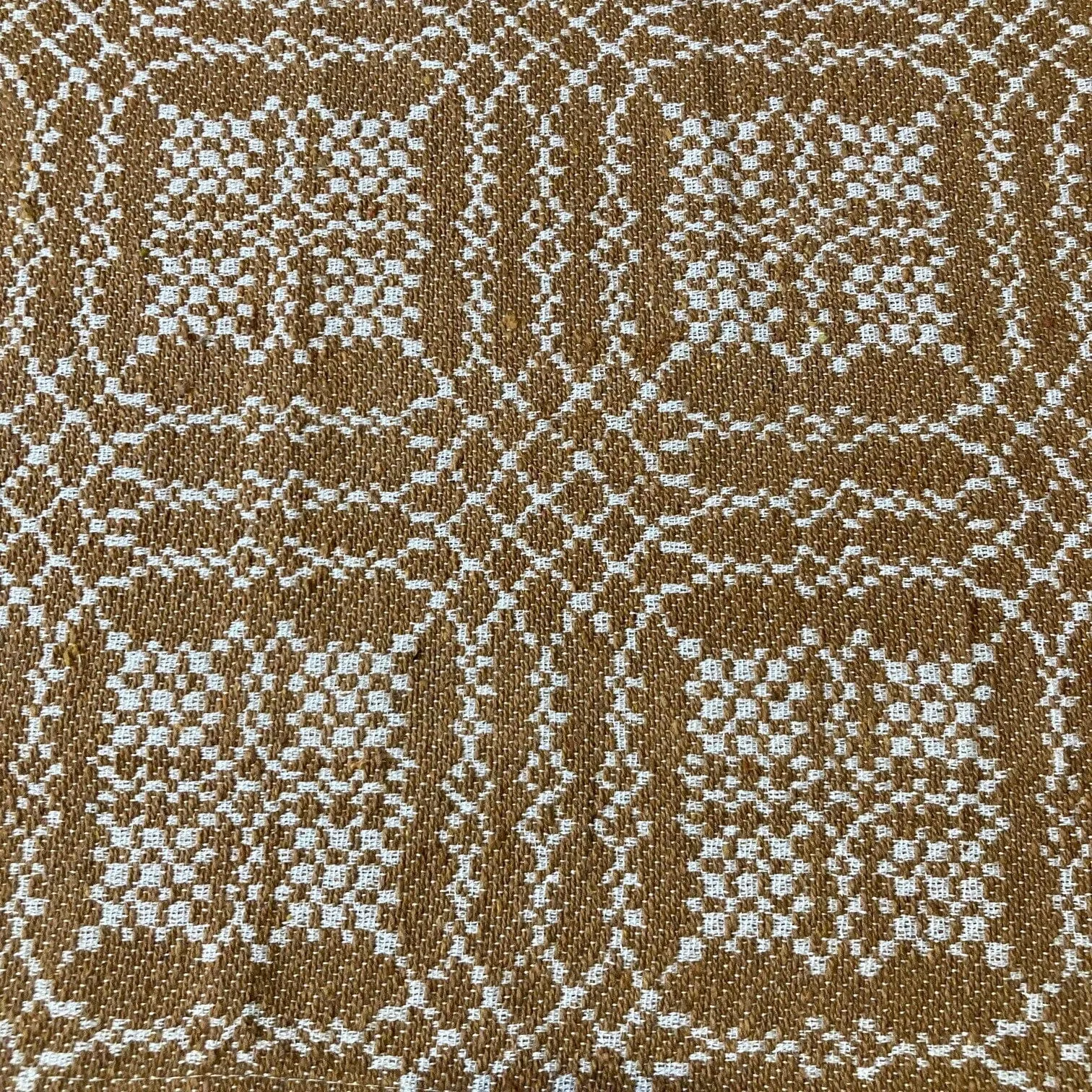 Nantucket Mustard and Creme Woven Coverlet